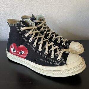 Converse x Play Comme Des Garçons High Top Sneakers Mens Size 11